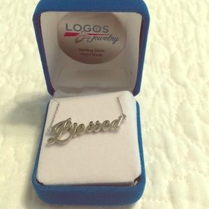 Sterling silver “Blessed” pendant